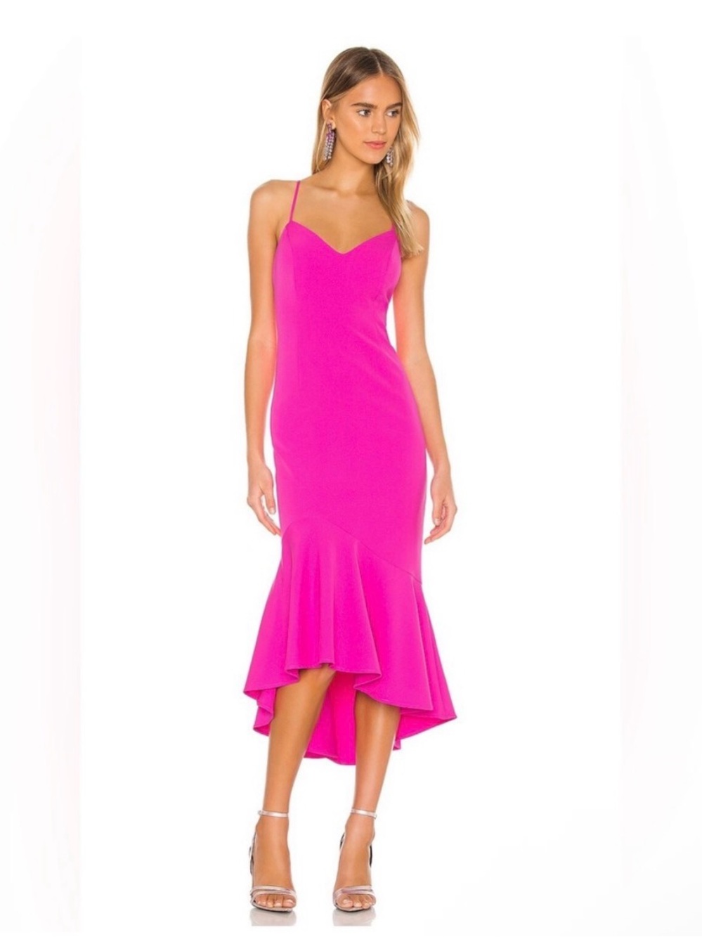 NWT Bardot Lisandra Midi Dress in Pink shock size 4